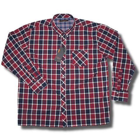 Classic Ben Sherman Oversize L/S Button Down Check Shirt Red Black Preview